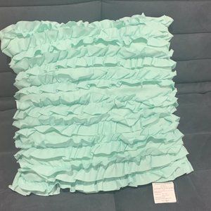 Teal Ruffle Pillow. BRANDY NEW NO TAGS
